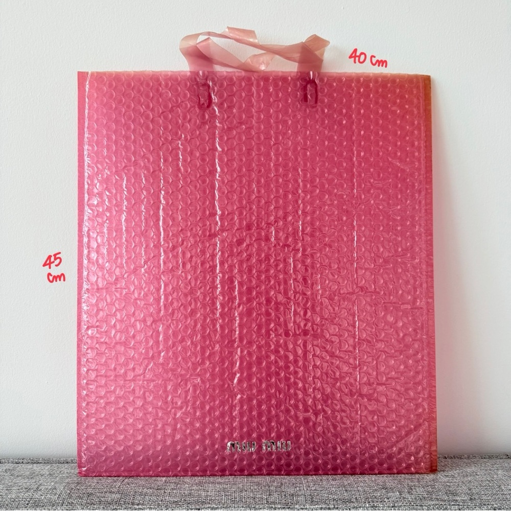 Miu Miu Pink Bubble Tote Shopping Bag